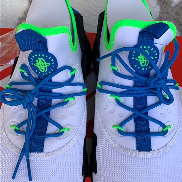 NIKE AIR HUARACHE DRIFT white/black-blue-nebula Me - Picture 10 of 16